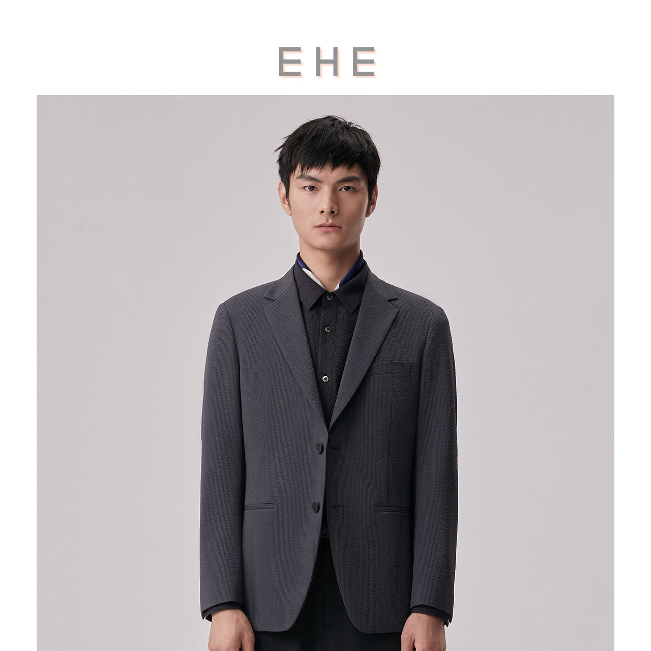 EHE男装 春夏新款光感纽扣两粒扣 驳领轻薄通勤休闲西装男,男装,西服,淘宝优惠券,粉丝福利购,淘宝优惠卷