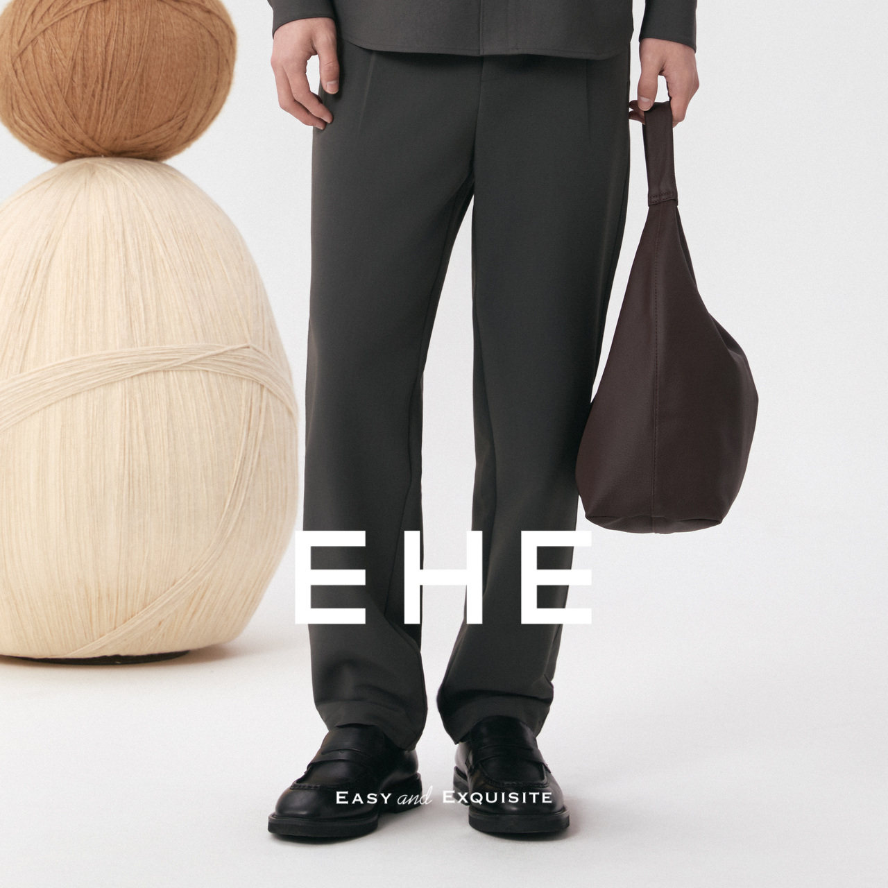 EHE男装双织四面弹松紧腰锥形休闲阔腿轻盈弹力裤男2025秋季新款,男装,休闲裤,淘宝优惠券,粉丝福利购,淘宝优惠卷