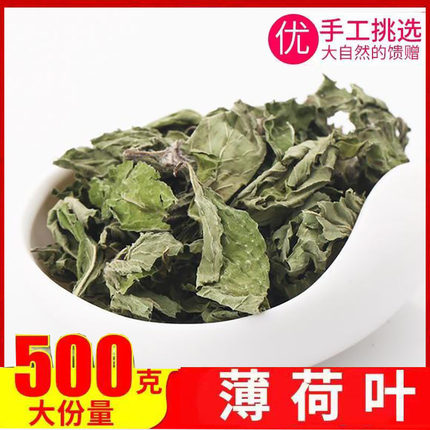 薄荷叶新鲜食用泡水薄荷叶干薄荷叶泡茶薄荷茶茶叶特级清凉500g