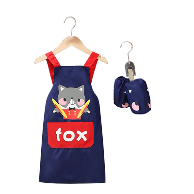 女宝宝男孩防水美术风吃饭围兜