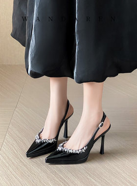绝美水钻包头高跟凉鞋女2026新款