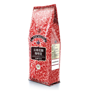 吉意欧醇品云南花酿黑咖啡豆粉阿拉比卡意式云南小粒新鲜烘焙500g
