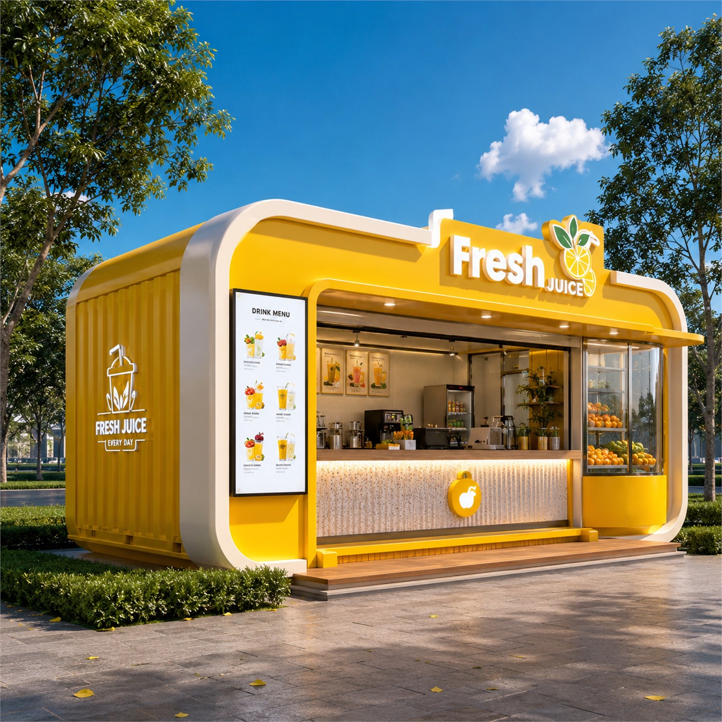 广东户外商铺售货亭苹果舱景区售卖亭集装箱咖啡屋奶茶店移动房子
