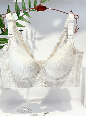 调整型内衣女收副乳防下垂上托侧收矫正外扩塑型聚拢白色文胸薄款