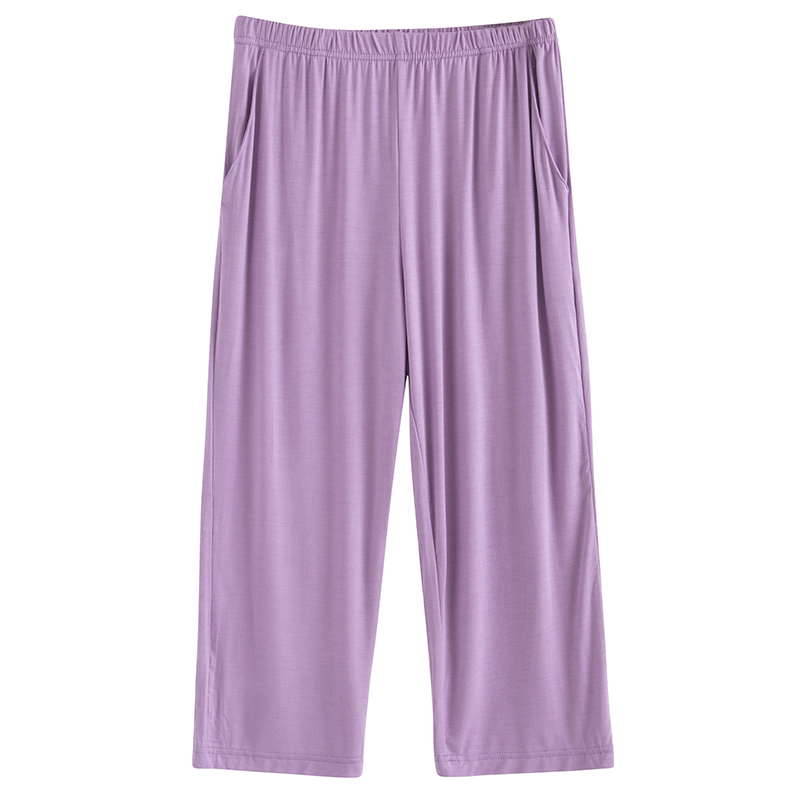 莫代尔睡裤外出七分大码胖妹妹