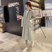 Áo gió nữ dài 2019 xuân hè mới áo khoác học sinh Hàn Quốc nữ tính khí phổ biến áo khoác sang trọng - Trench Coat áo khoác gió nữ