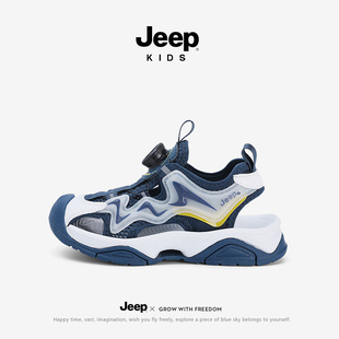 子夏款 jeep男童包头凉鞋 儿童鞋 中大童轻便防滑沙滩鞋 女童2025新款