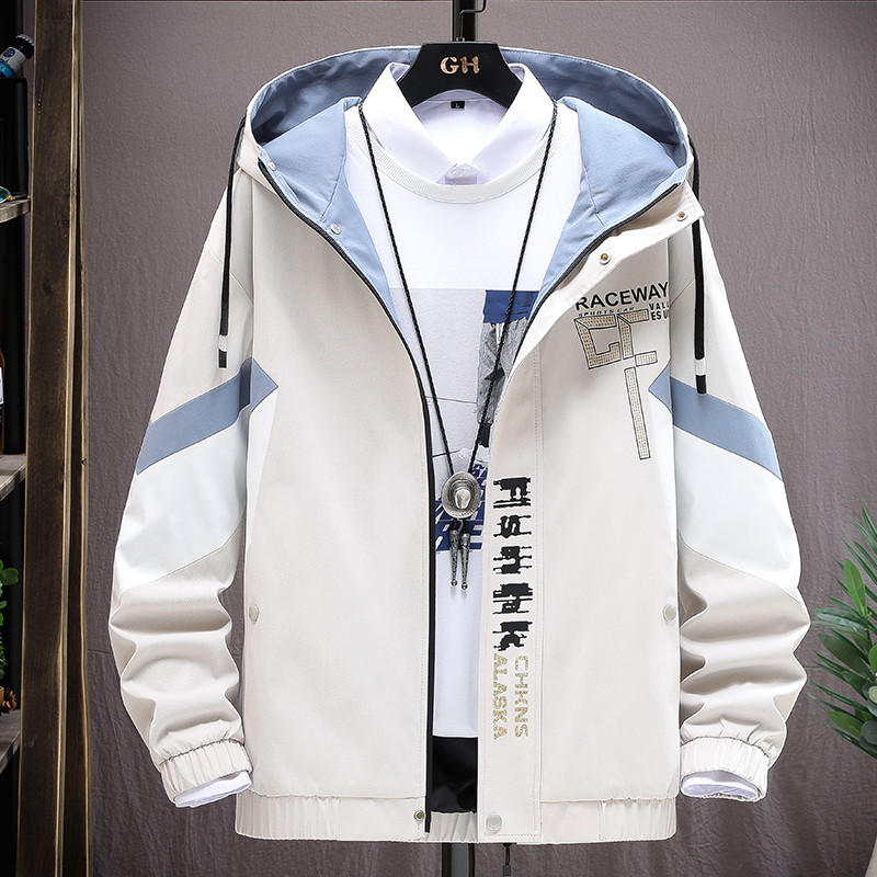 New spring wear, thin style, Hong Kong style, Japanese Hooded Jacket, men's student coat