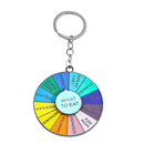 旋转吃什么英文彩虹转盘创意决策互动或否趣味钥匙扣礼品徽章