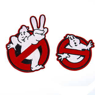 布贴补丁欧美电影捉鬼敢死队NoGhost标志棉花糖人背胶徽章补动
