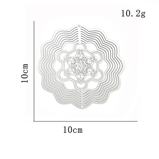神圣几何3D旋转风铃挂件阳台吊坠室内婚礼配饰教室装饰梅塔特隆