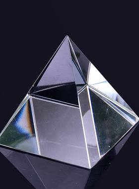 透明金字塔水晶玻璃桌面摆饰镇纸