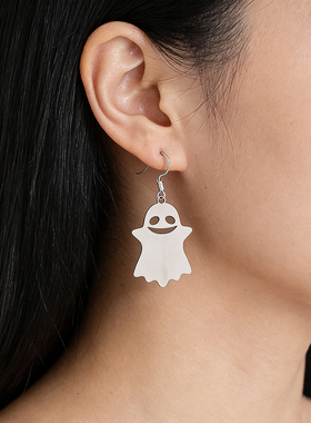 时尚个性欧美创意搞怪幽灵耳环万圣节耳坠可爱百搭简约耳饰cospla