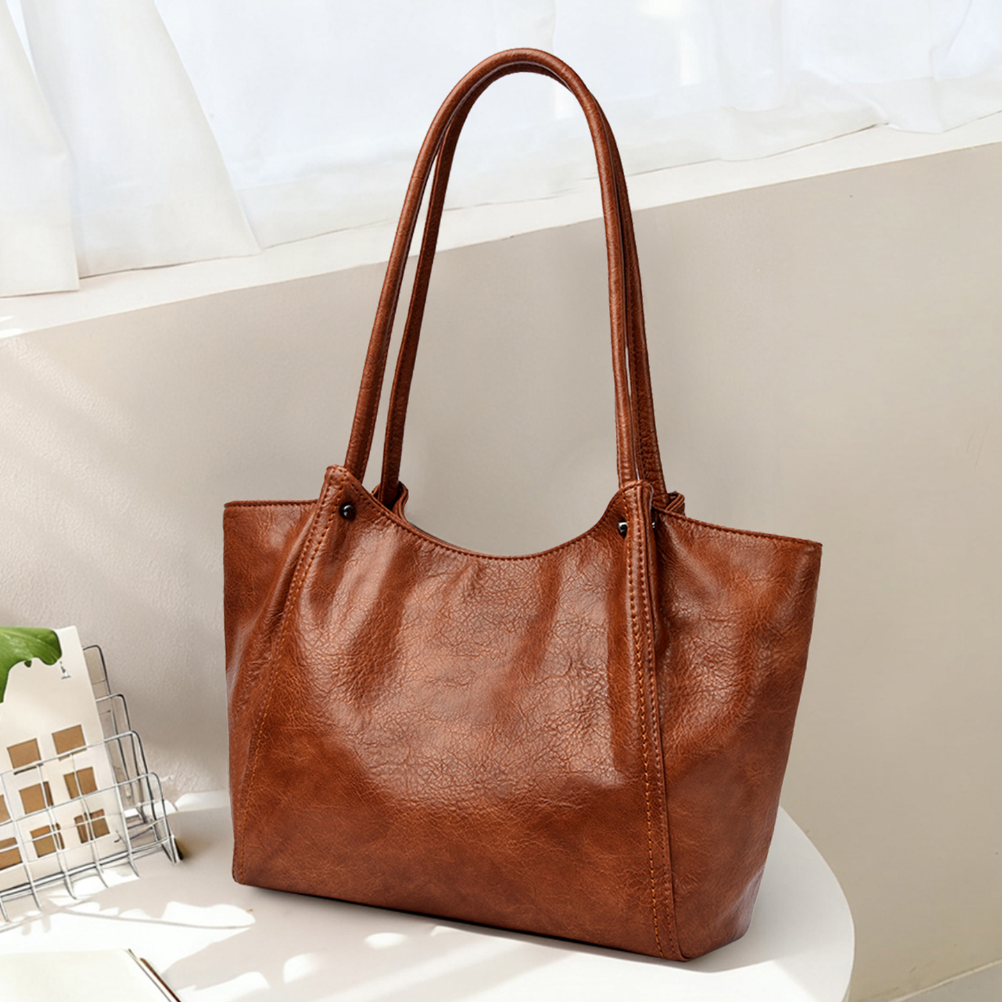 2025新款复古软皮托特包大容量包