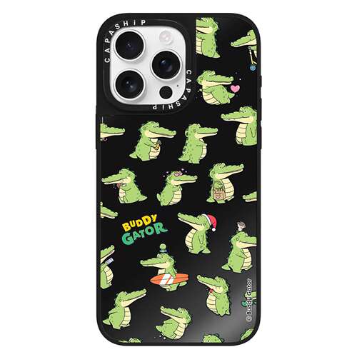 C家适用苹果15iPhone14plus16黑色镜面13promax18磁吸Buddy Gator17小鳄鱼xr手机壳12防摔11xs高级感保护套ti