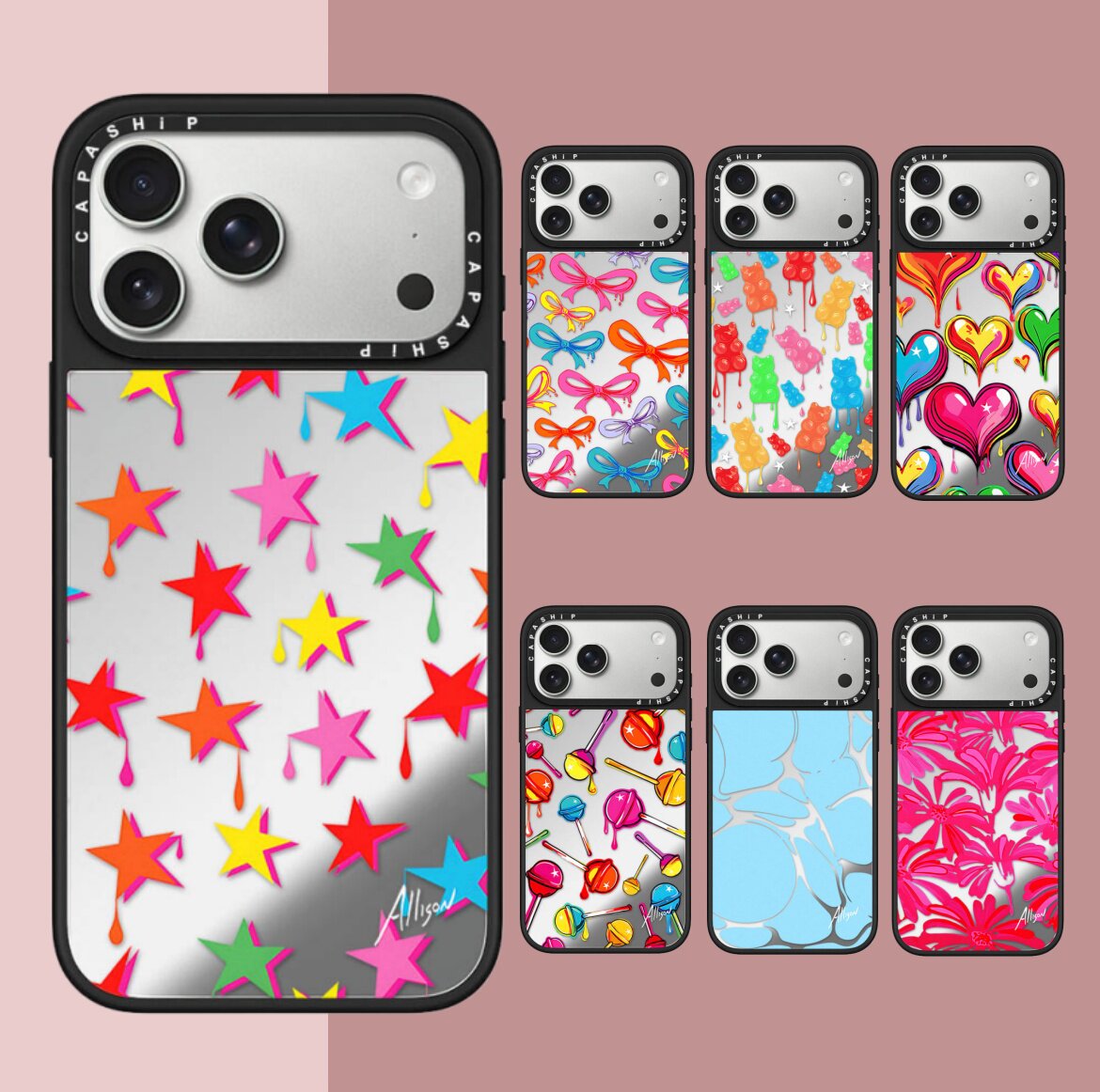 C家适用苹果15iPhone14plus16镜面三星13promax17磁吸Magsafe缤纷软糖熊18xr手机壳12防摔11xs高级感保护套