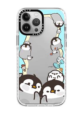 CASE适用苹果15iPhone14plus16亚克力13promaxMagsafe17磁吸企鹅呆小毛创意可爱手机壳12防摔11高级保护套ti
