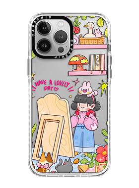 CASE适用苹果15iPhone14plus16亚克力13promaxMagsafe磁吸兔子女孩17可爱创意手机壳12防摔11新高级保护套ti