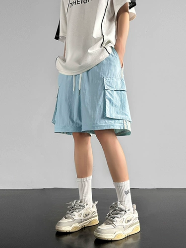 Съемные летние штаны, тонкий спортивный парашютист, шорты для отдыха, в американском стиле