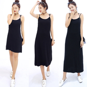 女装 连衣裙 内衬裙打底背心打底大码 莫代尔吊带裙内搭长款 宽松秋季