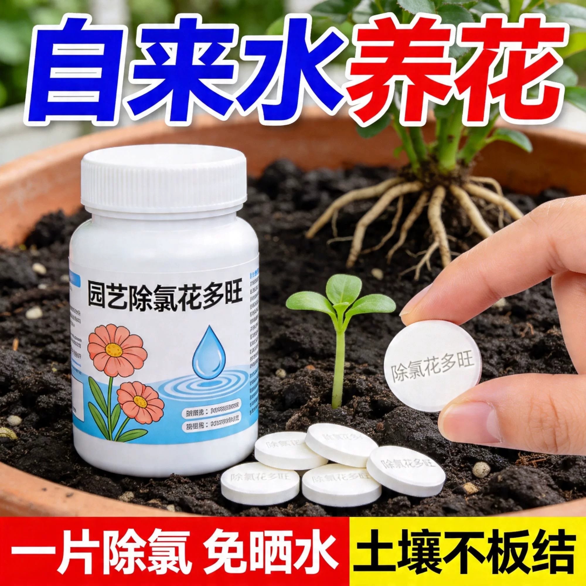 园艺除氯花多壮片状叶面肥养花有机肥进口速爆盆壮苗促花花卉盆栽