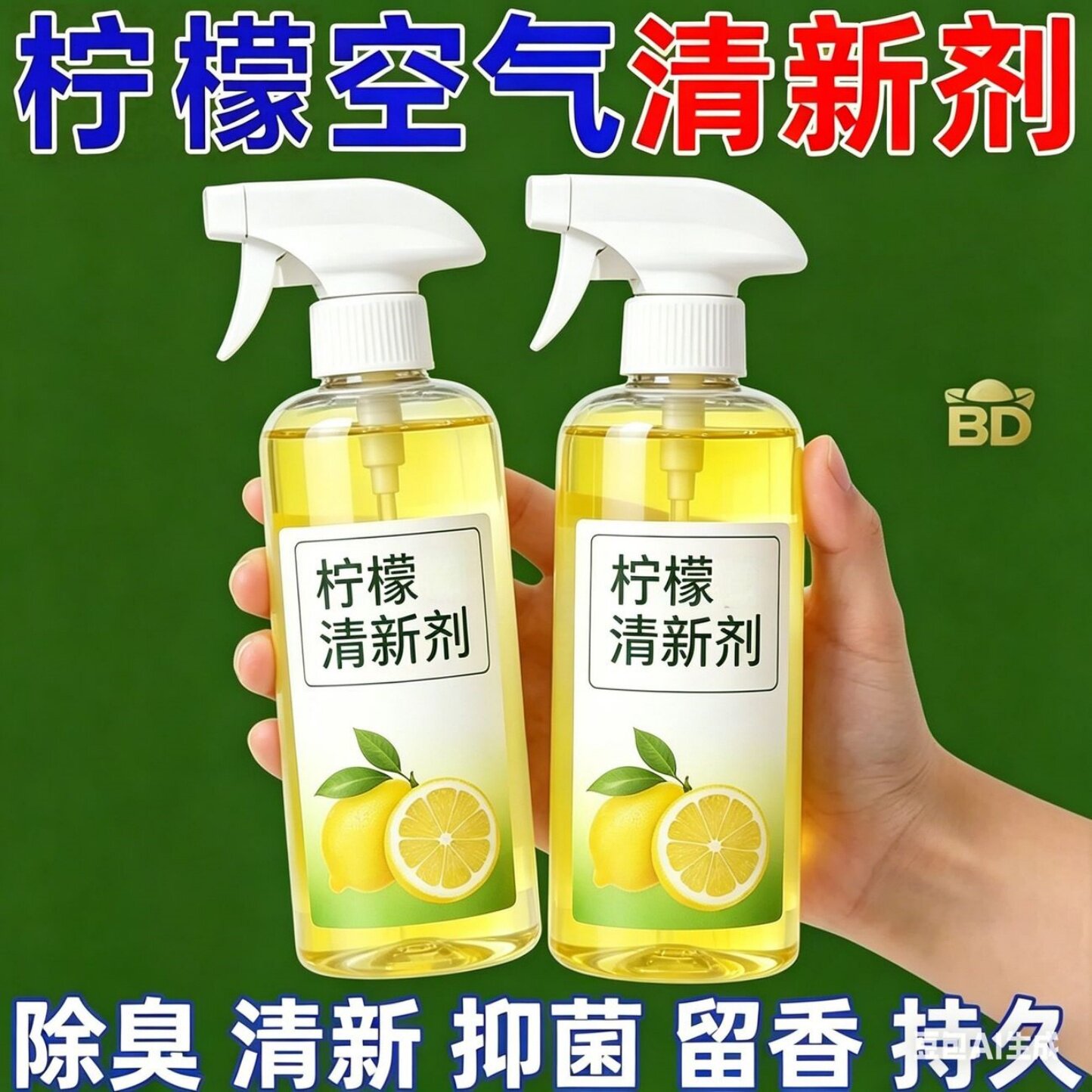 柠檬清新剂除臭抑菌喷雾家用空气清洁剂持久留香去异味