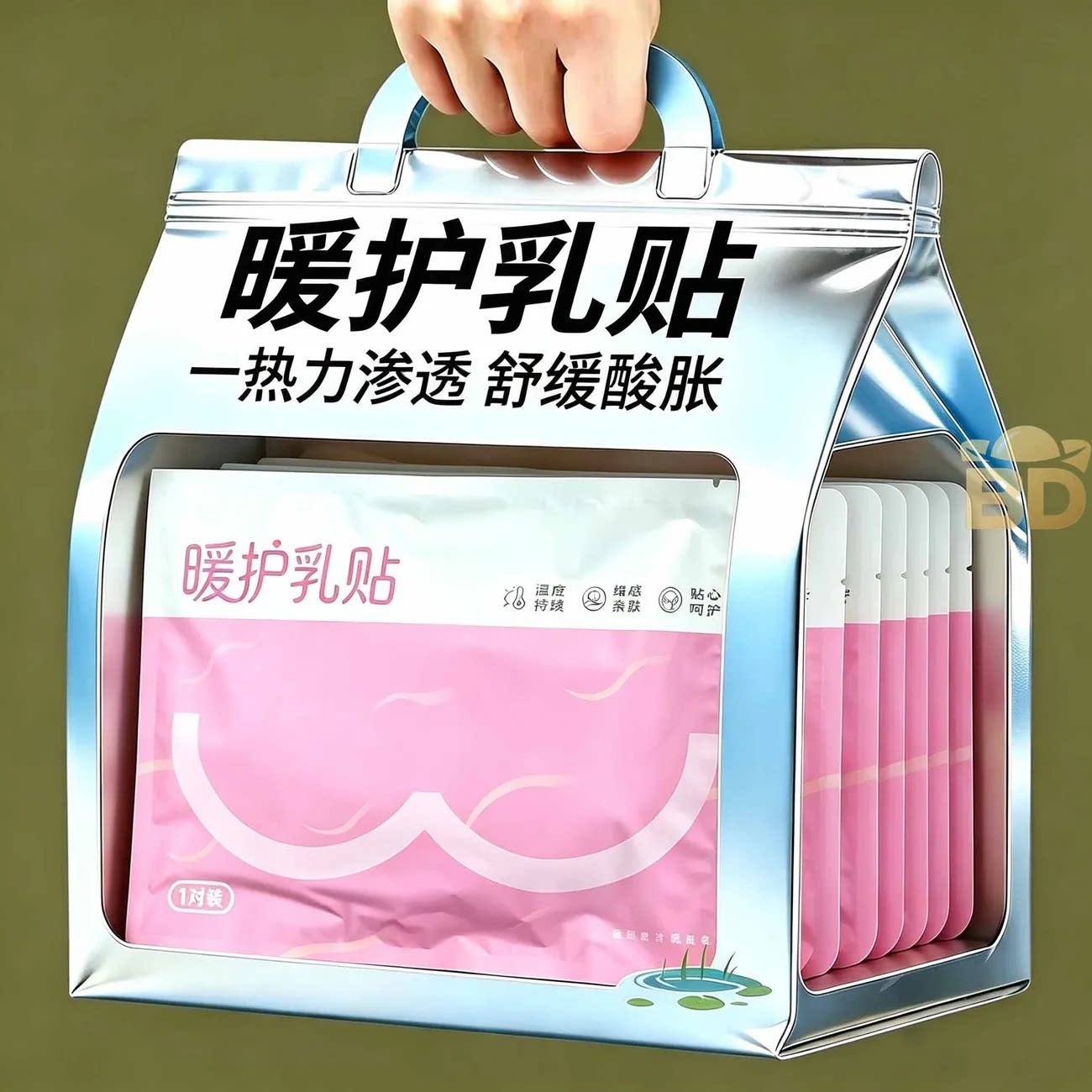 暖护乳贴女性私处护理贴片一热力渗透舒缓酸胀暖宝宝贴热敷贴暖力