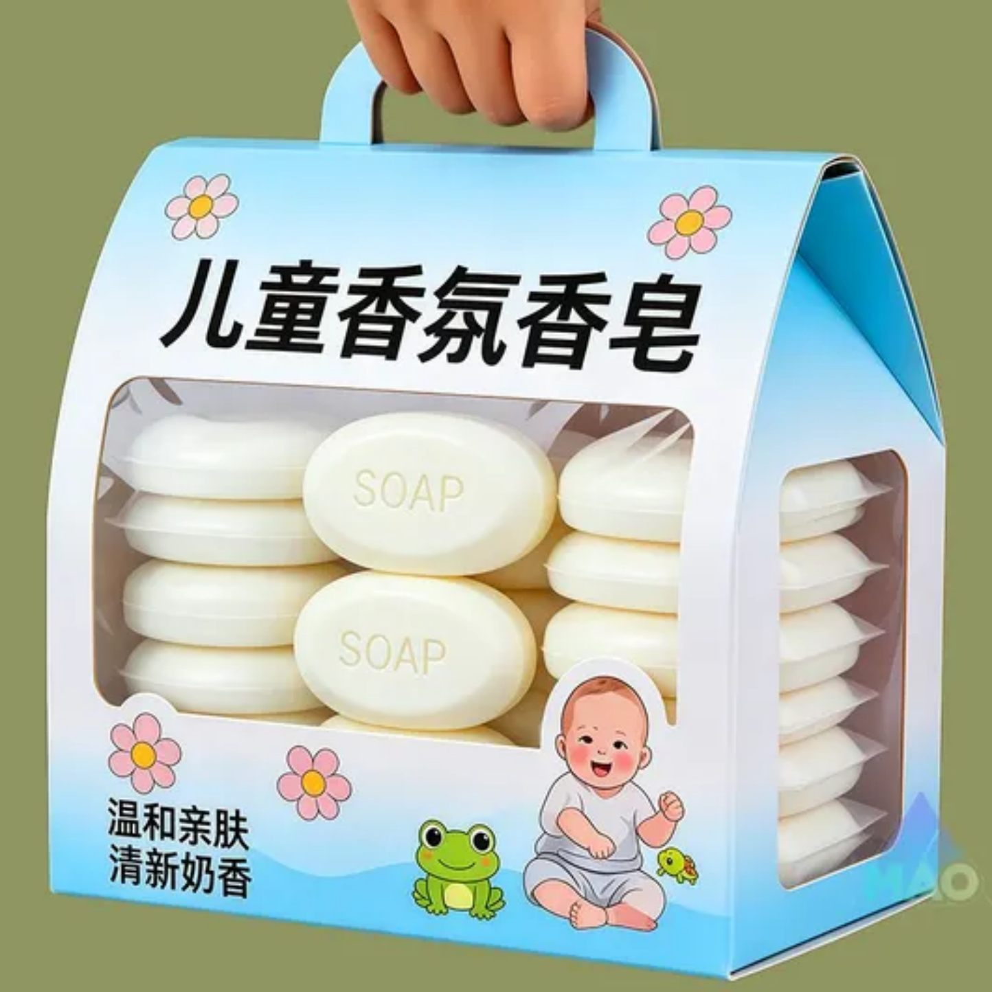 儿童香氛香皂温和清洁牛奶香婴幼儿专用清新奶香儿童绵密泡沫盒装