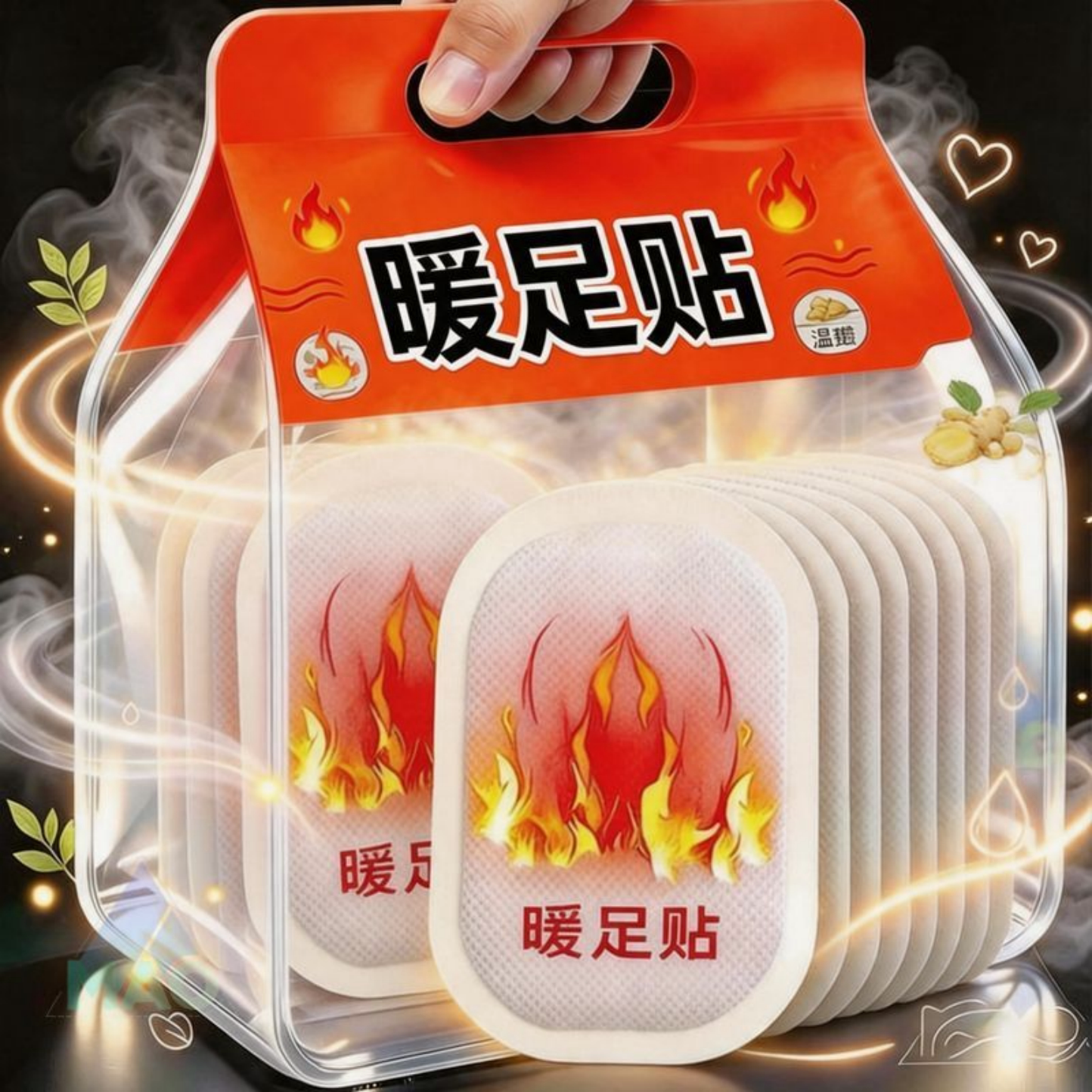 蒸汽暖足贴艾草热敷贴自发热脚垫足底发热贴保暖贴冬季暖脚宝神器