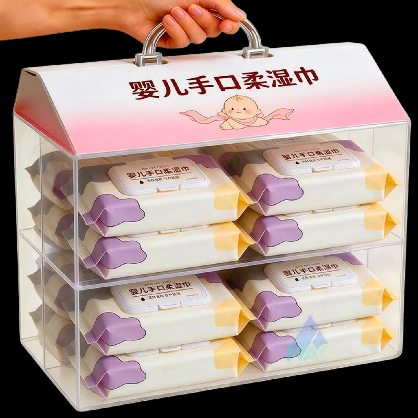 婴儿湿巾80抽独立包装便携装手口专用清洁湿纸巾手口湿巾母婴可用