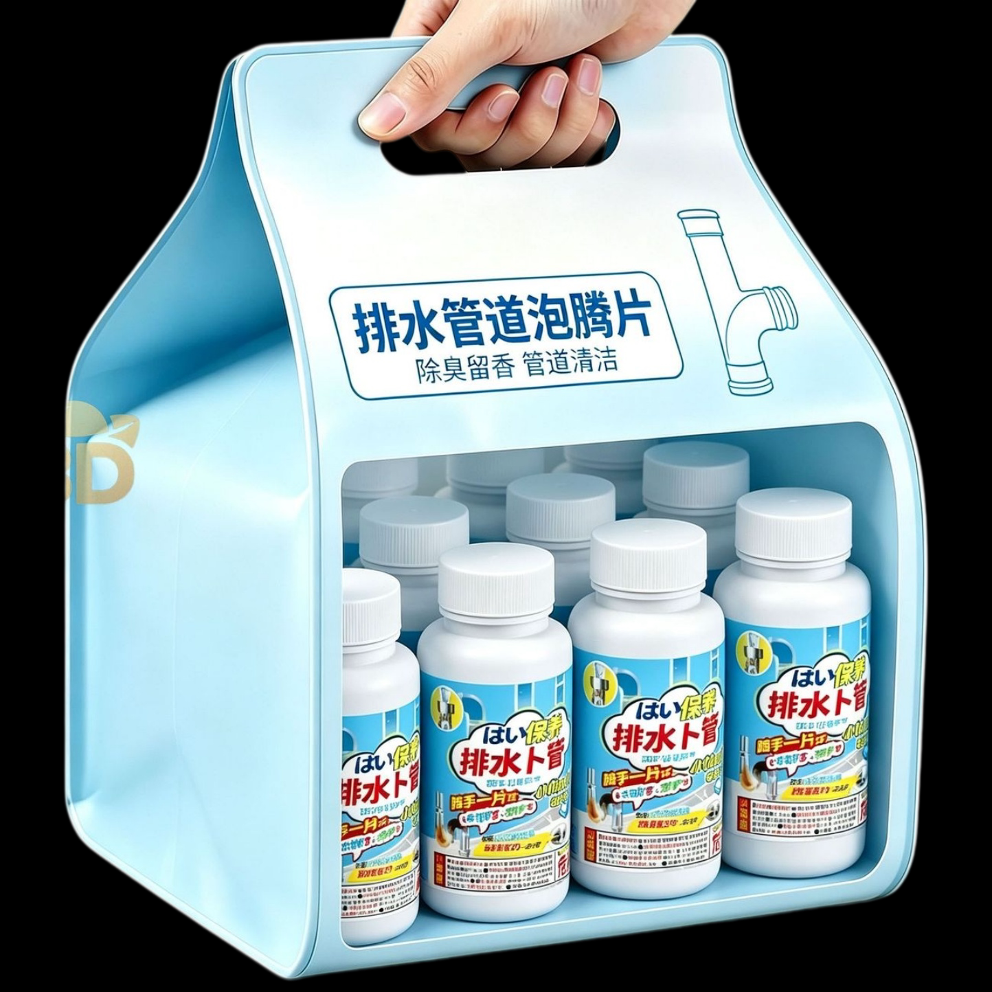 下水道除臭剂异味厕所泡腾片下水管道防臭清洁疏通管道去味返臭