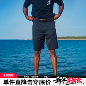 AK男装 男 Navy复古海锚绣花调节腰直筒五分短裤 夏季 新款