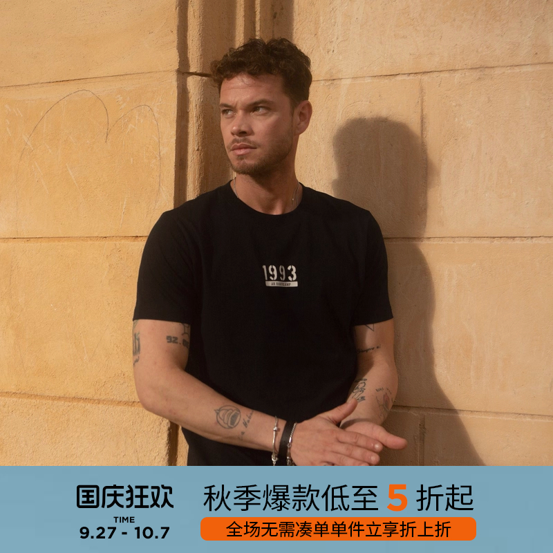 ak男装复古印花短袖T恤