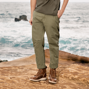 休闲可调节脚口马裤 复古收口纯棉宽松搭配男士 男 美式 AK男装