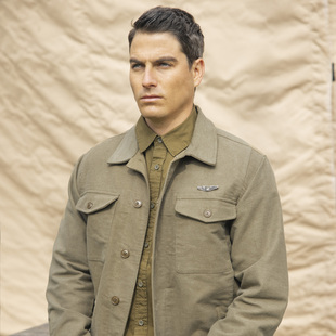 AK男装 复古VINTAGE艾森豪威尔翻领加厚保暖夹克外套男 春新款