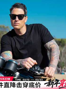 AK男装夏季新品弹力舒适亲肤纯色打底百搭短袖刺绣圆领T恤男