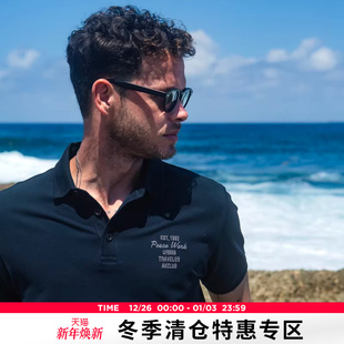 翻领POLO衫 AK男装 都市复古亲肤透气排汗字母绣花短袖 新款 男 夏季