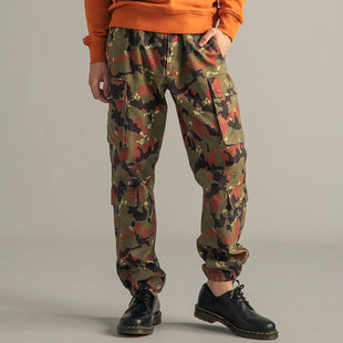 多口袋机能战术腿袋裤 男裤 春季 纯棉直筒休闲长裤 子 新款 AK男装