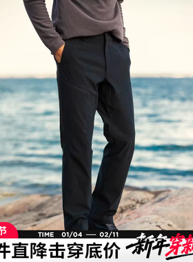AK男装新款都市户外腿袋加绒四面弹直筒休闲长裤男