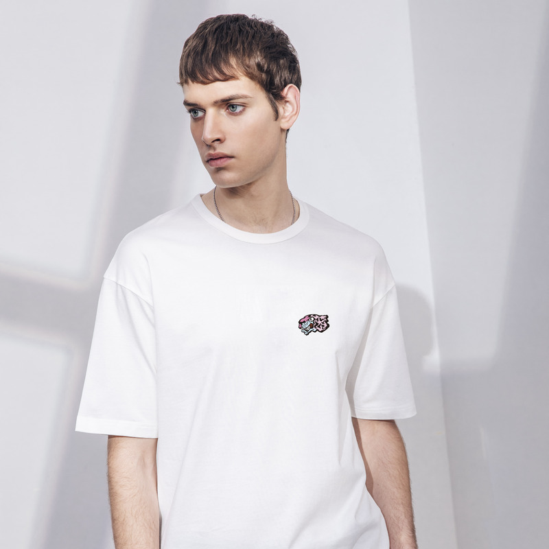 跨界联名Tiger主题宽松版印花T恤