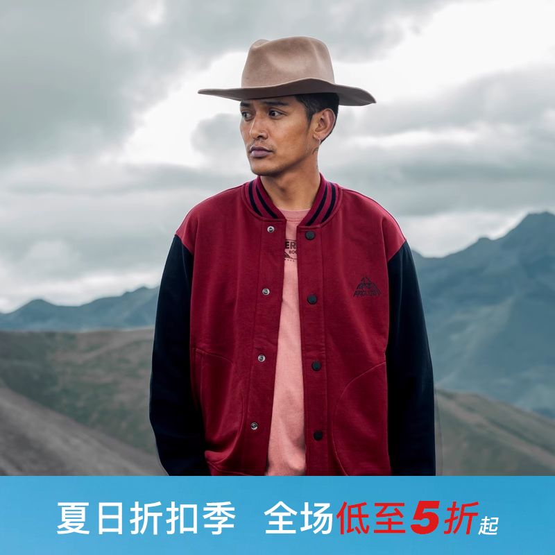ak复古和平珠峰绣花开襟棒球