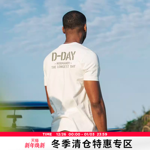 轻复古D 新品 DAY主题纯棉后背印花圆领T恤 夏季 AK男装