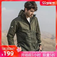 AK Áo khoác nam mùa xuân và mùa thu New Army Green Short Thanh niên Mỹ Casual Pilot Áo trùm đầu nam - Áo khoác đôi áo thun nam có cổ