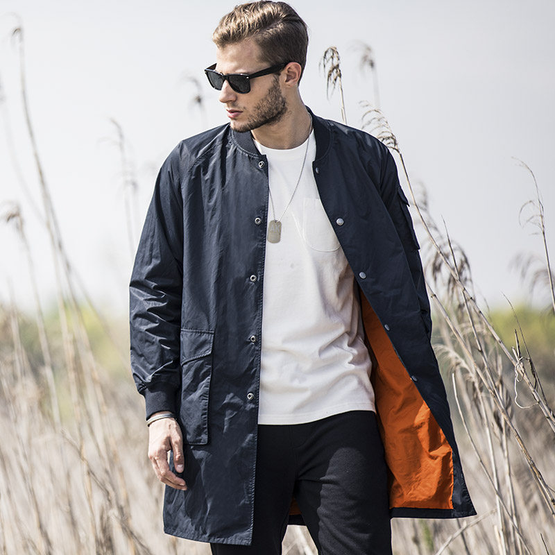 AK男裝 春新品複古飛虎隊棒球領中長款風衣外套在類目 男裝, 風衣中 - 來自Buy2taobao.com提供專業的淘寶代購服務