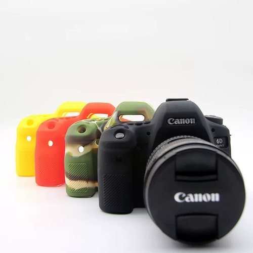适用佳能5D3/5D4/70D/6D2/90D硅胶套尼康D750/D7200/D7100相机套