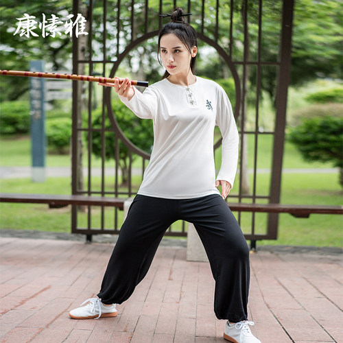 康愫雅太极服女2026秋冬新款长袖功夫套装武术表演服太极拳练功服 - 封面