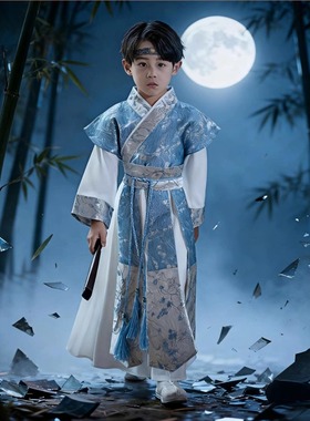 男童汉服四季儿童古装国学服男孩古风帅气国风演出服少爷唐装2025
