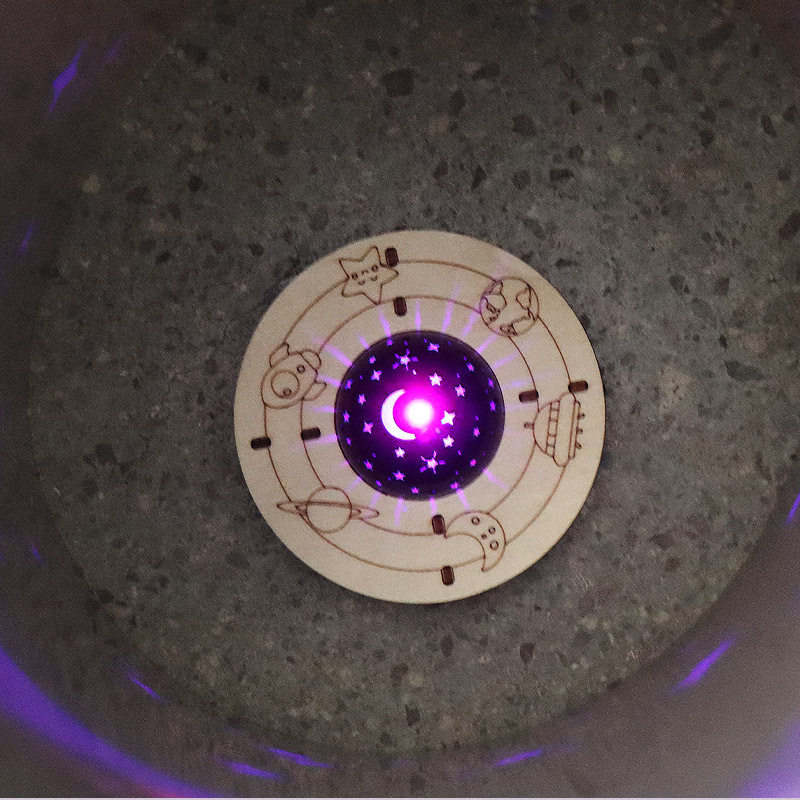 飞船星空灯投影灯DIY材料包 手工拼装科技制作小学生儿童实验教具