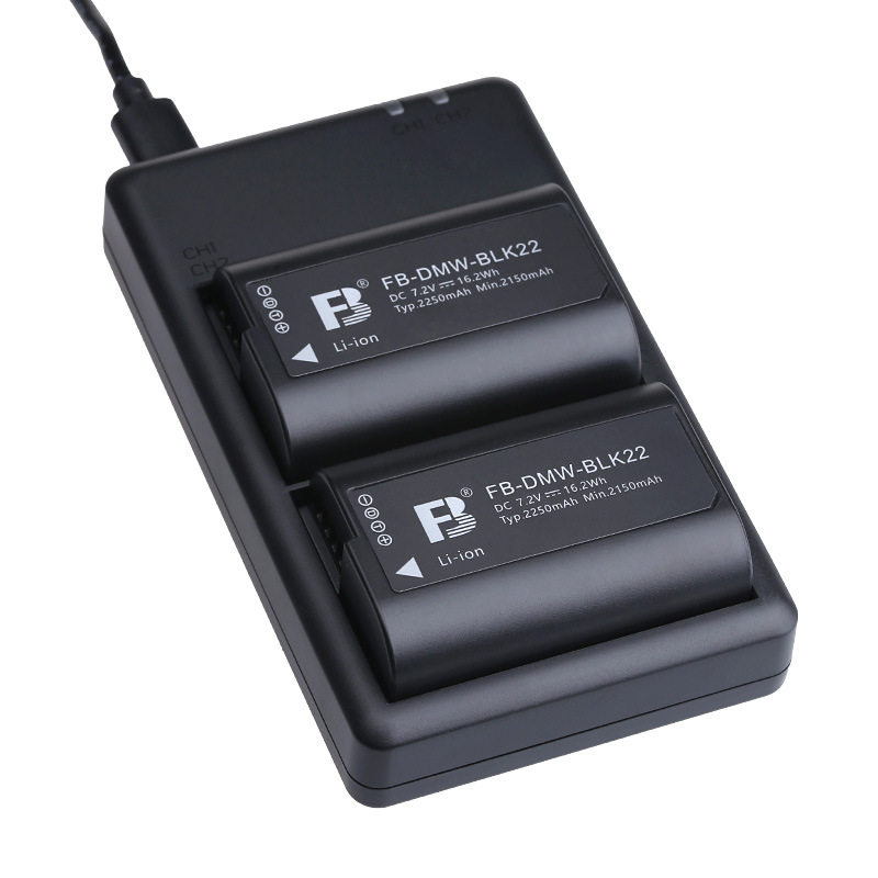 沣标DMW-BLK22电池充电器适用松下S5 S5M2X DC-S5相机S5K座充GH6
