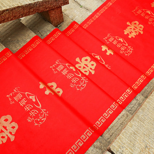 红毯一次性婚庆结婚地毯用品红色无纺布婚礼用红地毯红色创意布置